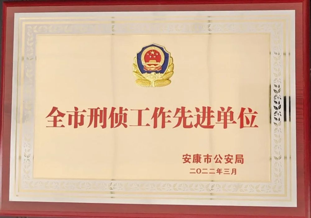 荣誉催奋进 聚力绘新篇——石泉公安刑侦工作再获四项荣誉