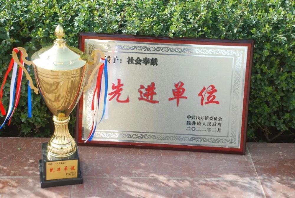 天瑞浅井水泥获浅井镇社会奉献先进单位荣誉称号