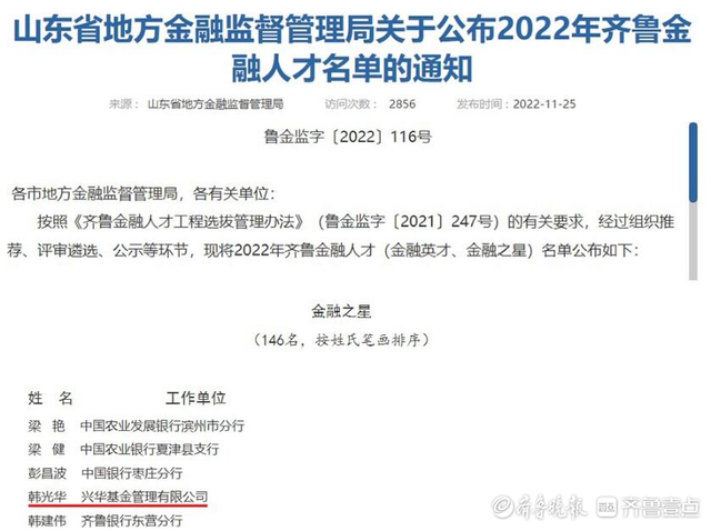 赋能区域发展，兴华基金揽获两个齐鲁人才称号