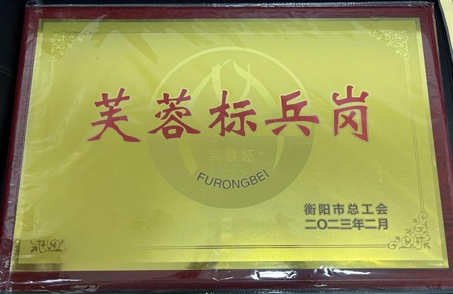 衡阳市中心医院超声科荣获衡阳市“芙蓉标兵岗”荣誉称号