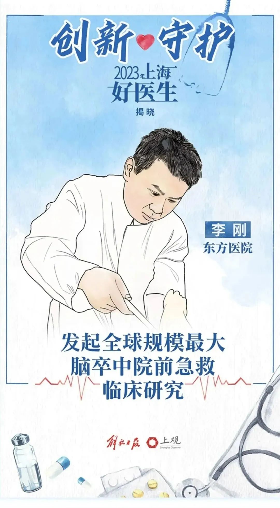 上海市东方医院李刚医生获2023年“上海好医生”称号